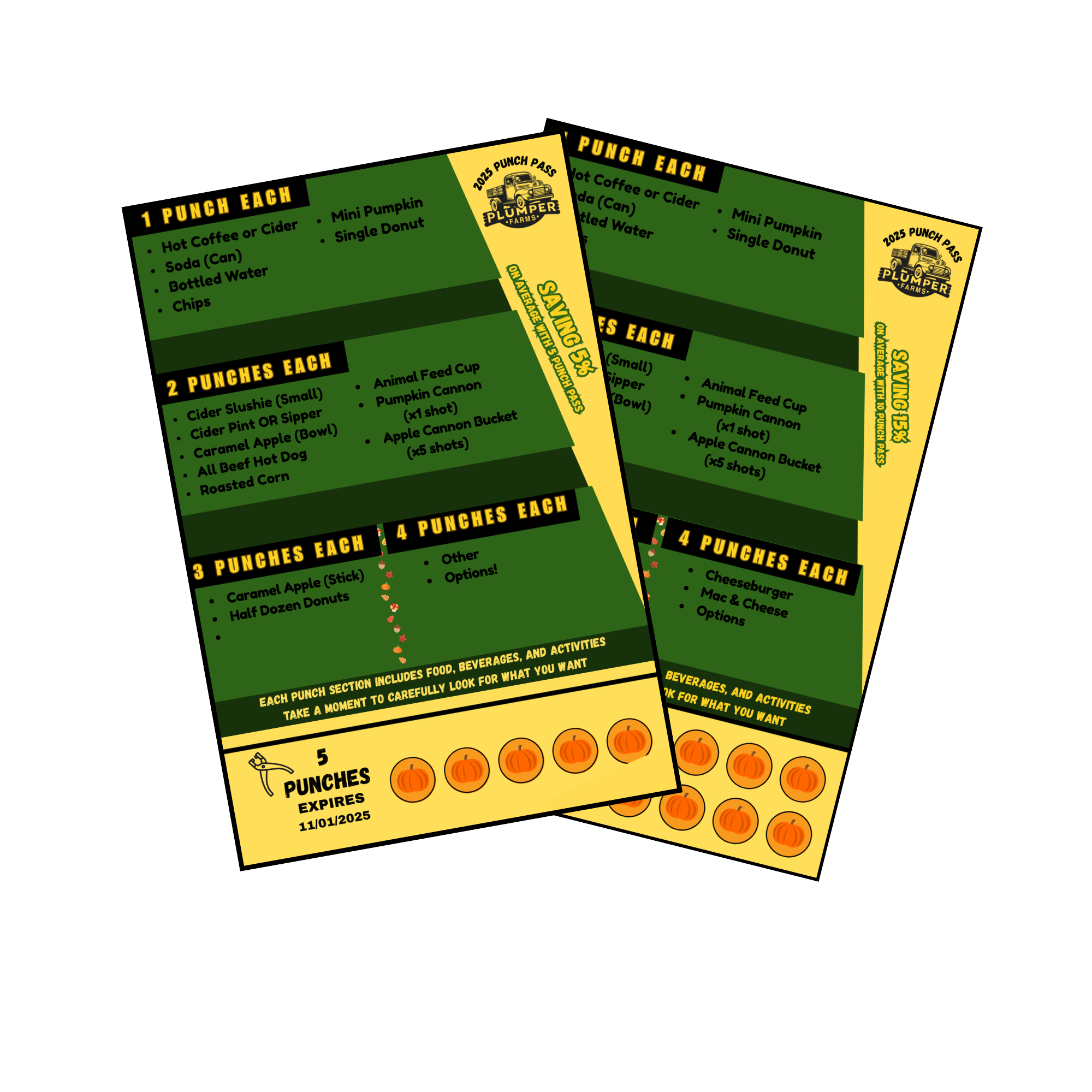 Punch Pass - 5 punches (5% savings on average)