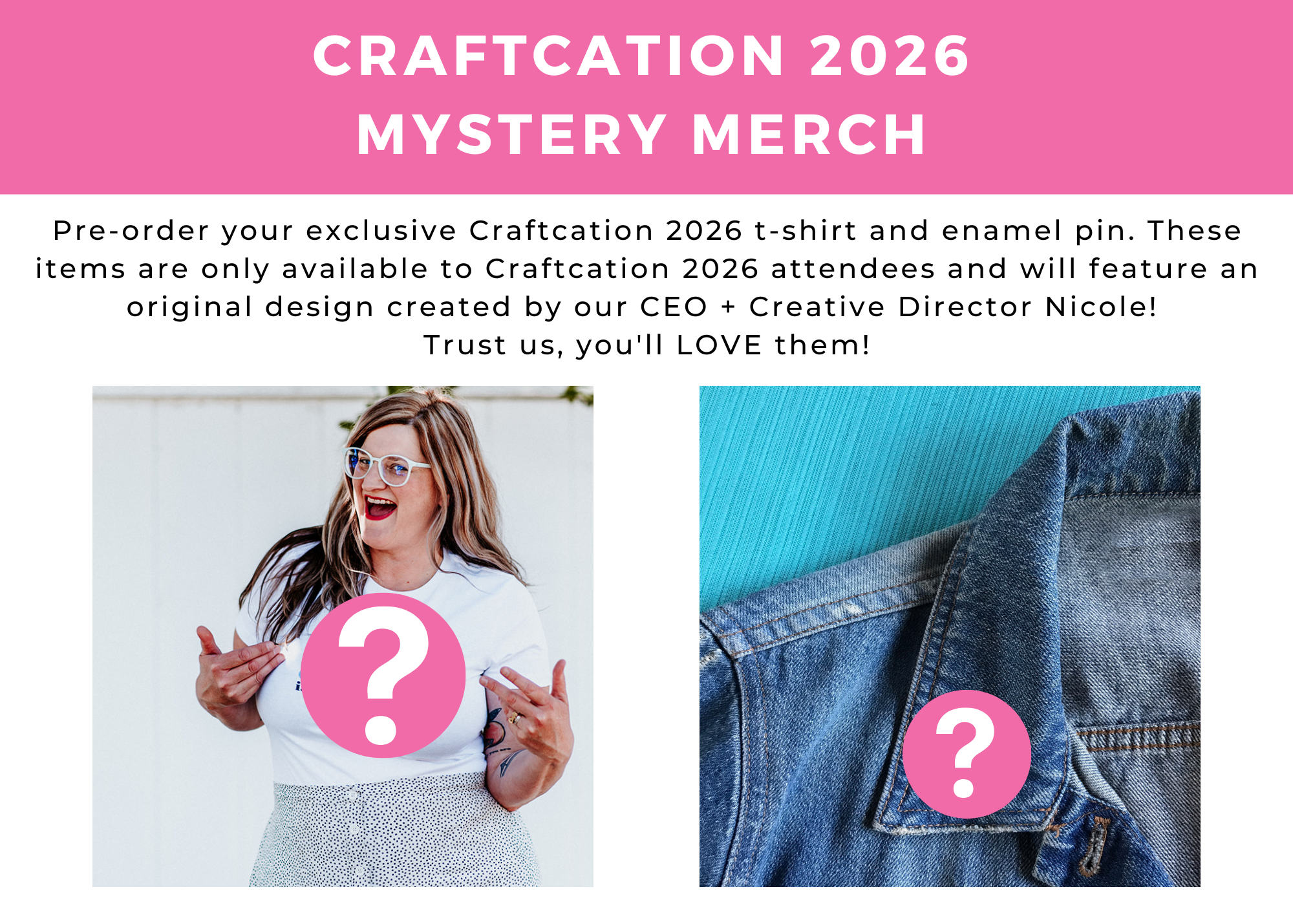Craftcation 2026 Tee & Pin Combo