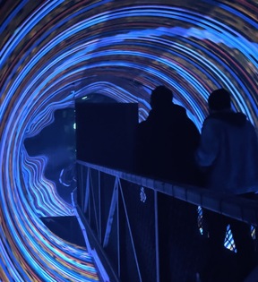 Illuminated tunnel experience at Galey Farms