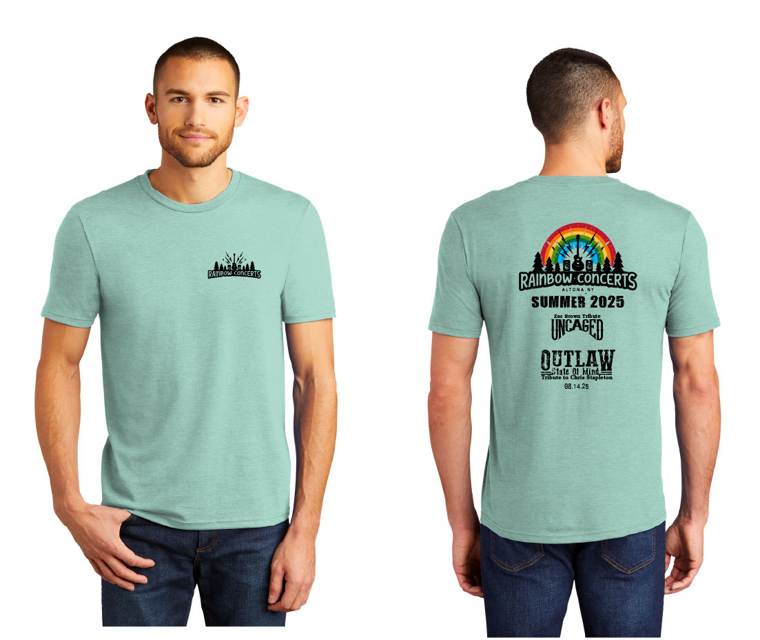 Rainbow Concerts Heather Dusty Sage T- Shirt