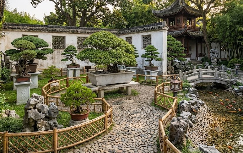 A penjing garden in China featured in Dr. Hoe Chuah's seminar.
