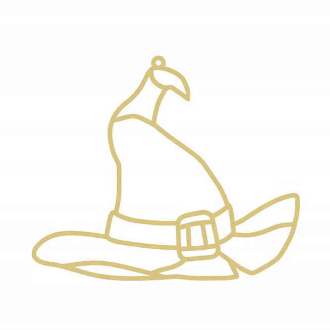 witch hat with buckle
