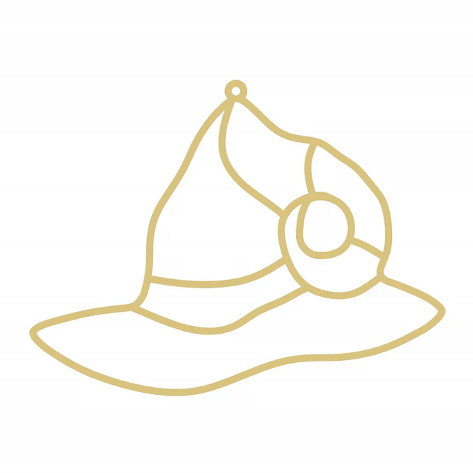 Witch hat with curled tip