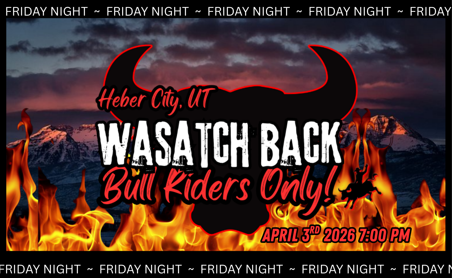 FRIDAY NIGHT WASATCH BACK BULL RIDING ONLY