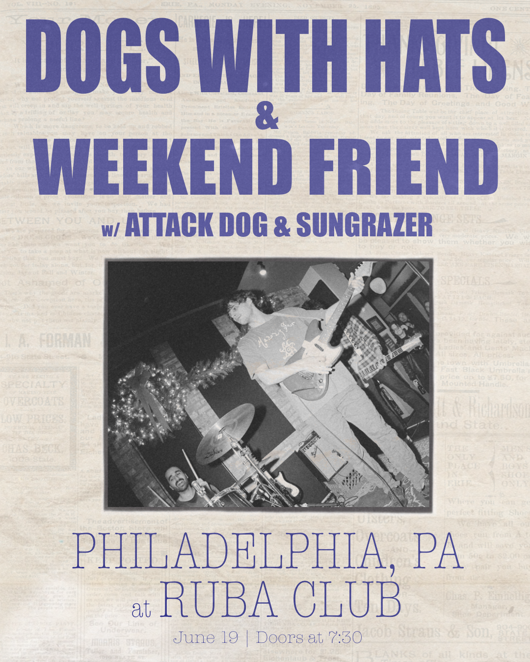 Ruba Club: Dogs with Hats + Weekend Friend + Attack Dog + Sungrazer