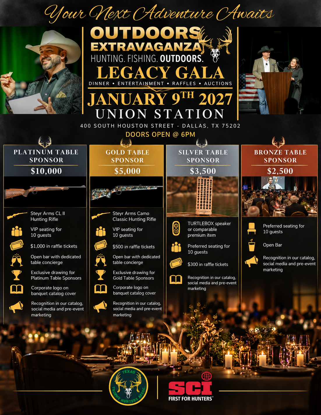 Legacy Gala Table Information