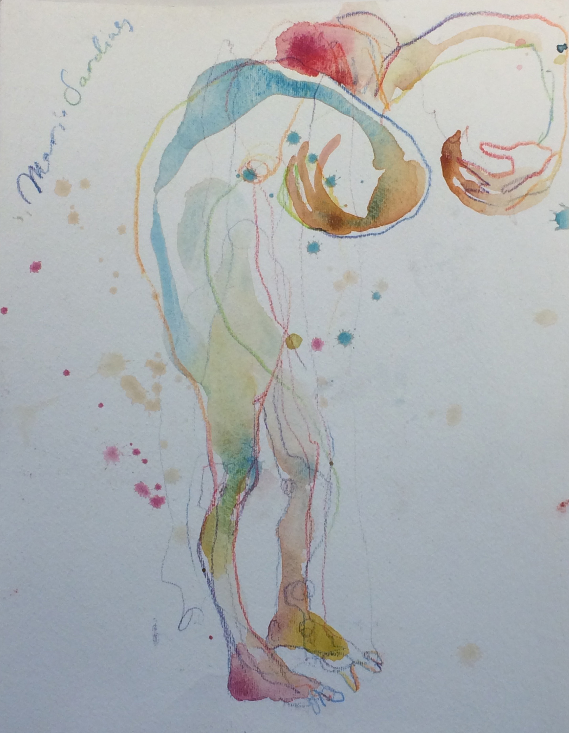 Frantic Beauty - Process Drawing Limited Edition Pigment Print