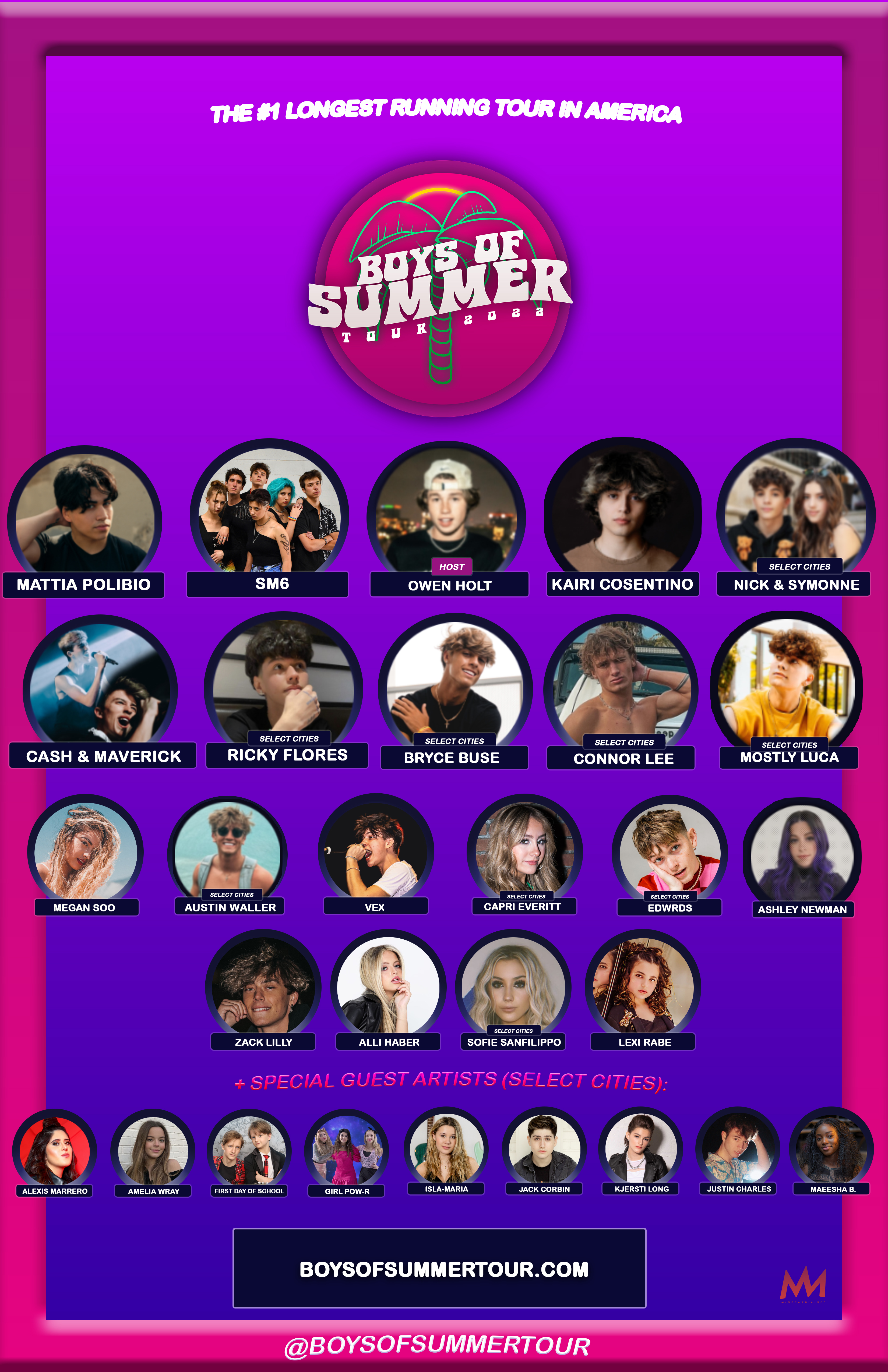 BOYS OF SUMMER 2023 Official TOUR Poster