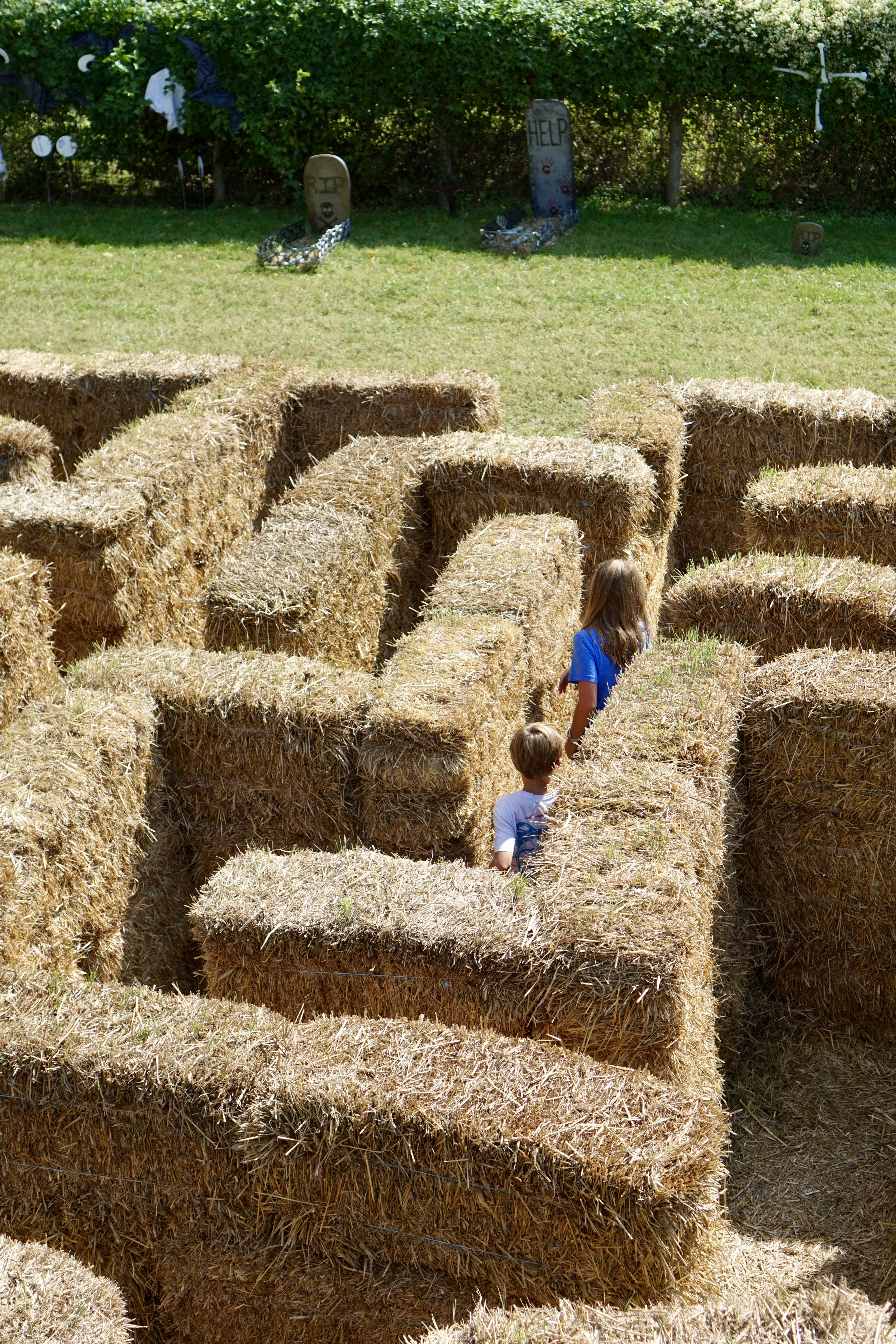 Fall activity area at Weber's Cider Mill Farm